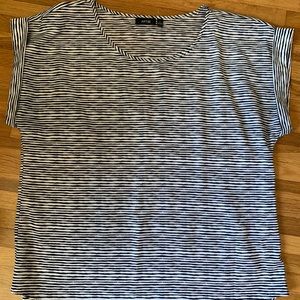 Black and White striped Apt 9 blouse